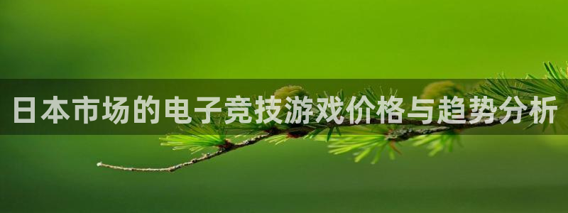 pp电子注册开户：日本市场的电子竞技游戏价格与趋势分析